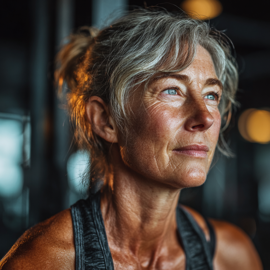 Активні літні люди займаються фітнесом